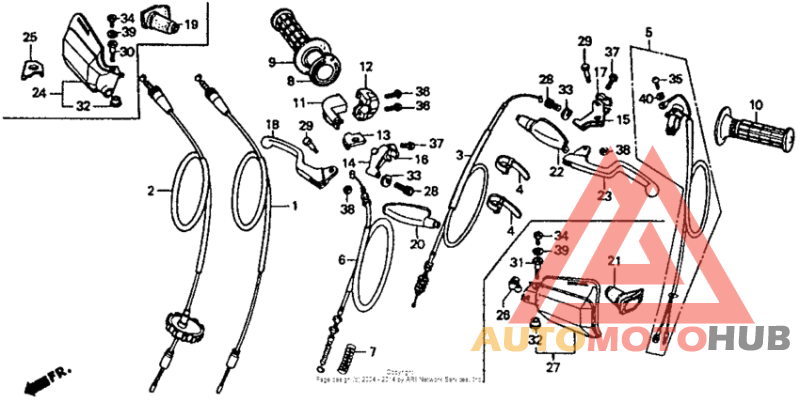 Handle levers + cables