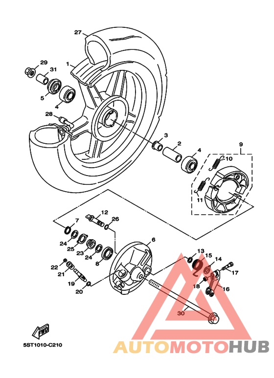 Переднее колесо