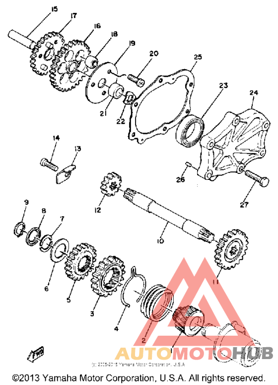Starting motor unit