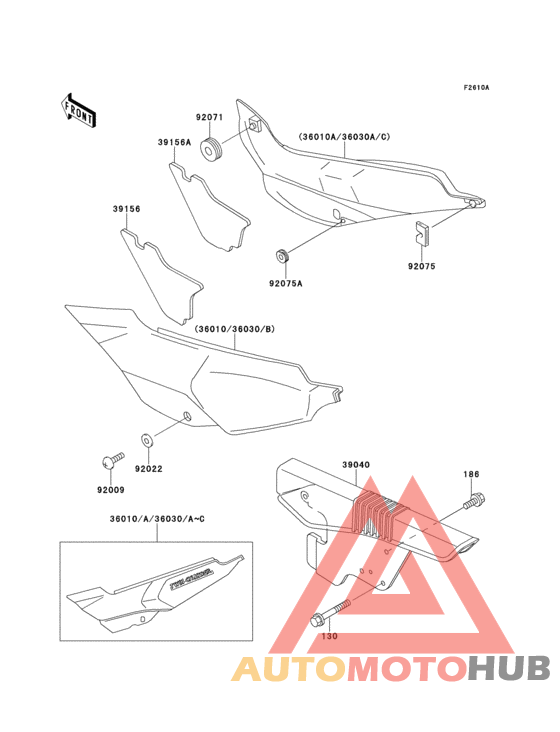 Side covers/chain cover(kle500-a2)