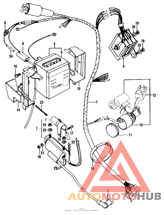 Wire harness + battery