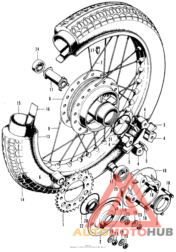 Rear wheel + driven sprocket
