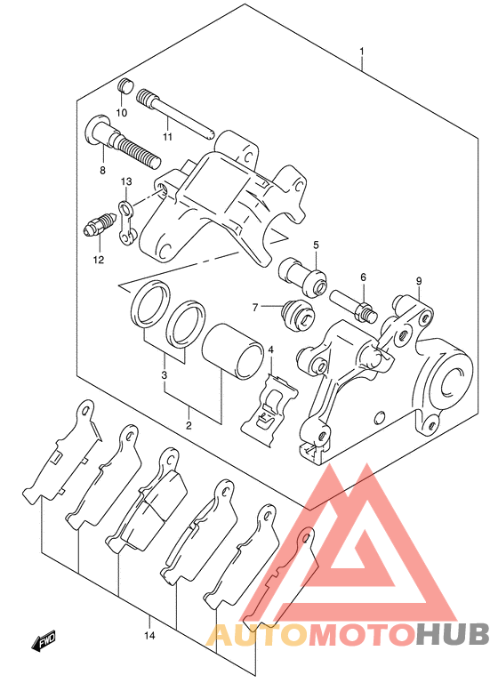Задний суппорт