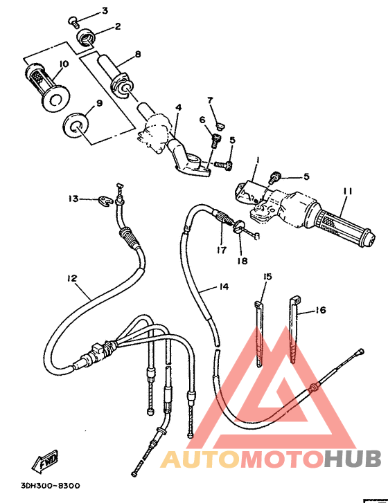 Steering handle. cable