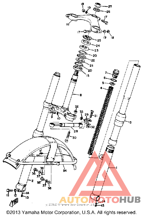 Front fork-front fender