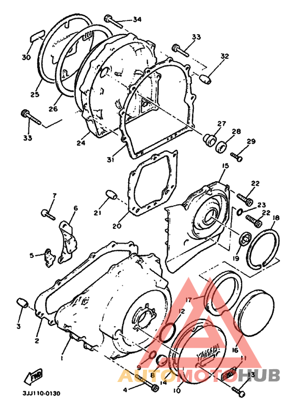 Crankcase cover ass`y  (v