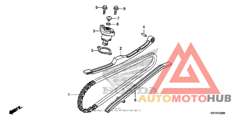 Cam chain + tensioner