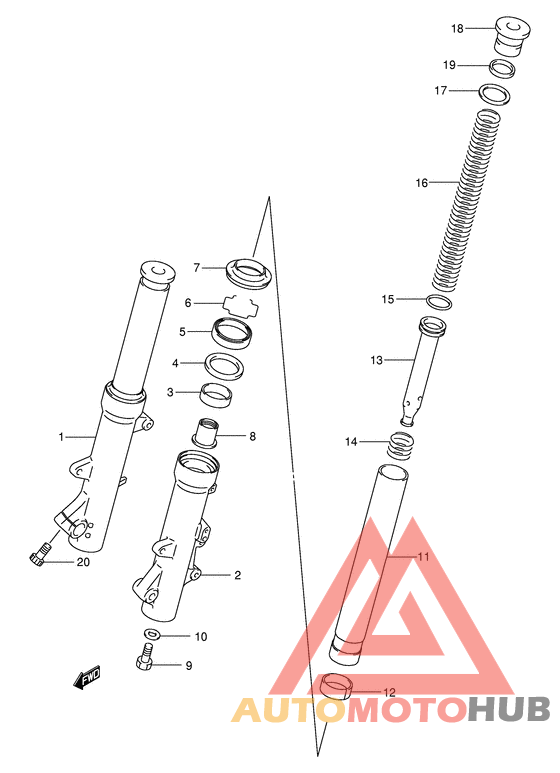 Демпфер передней вилки