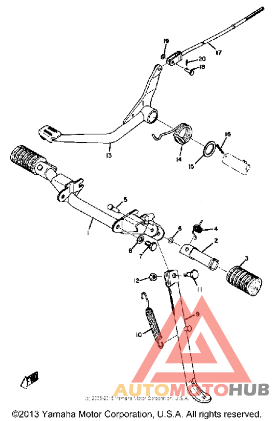 Stand - footrest - brake pedal