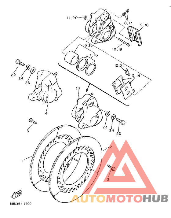 Front brake. caliper