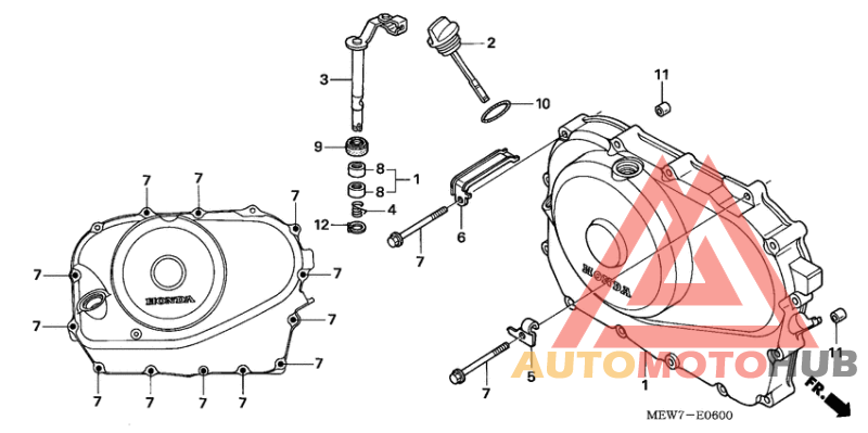 Крышка картера правая