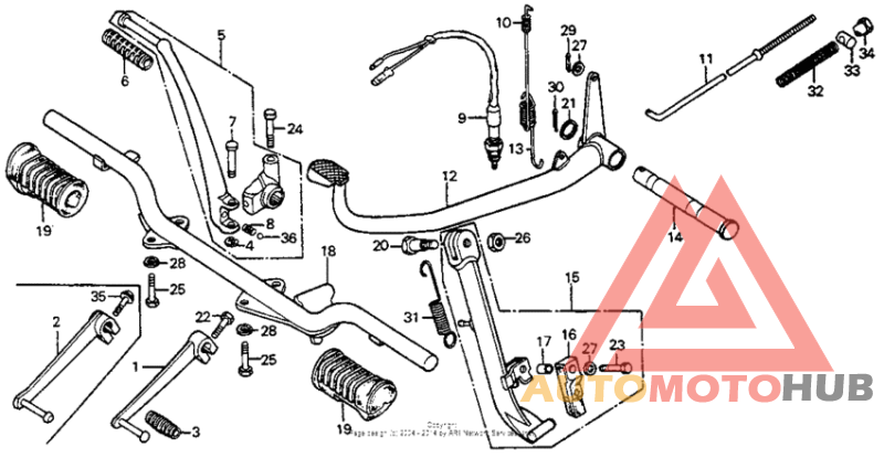 Pedal + kick arm + stand 76,78
