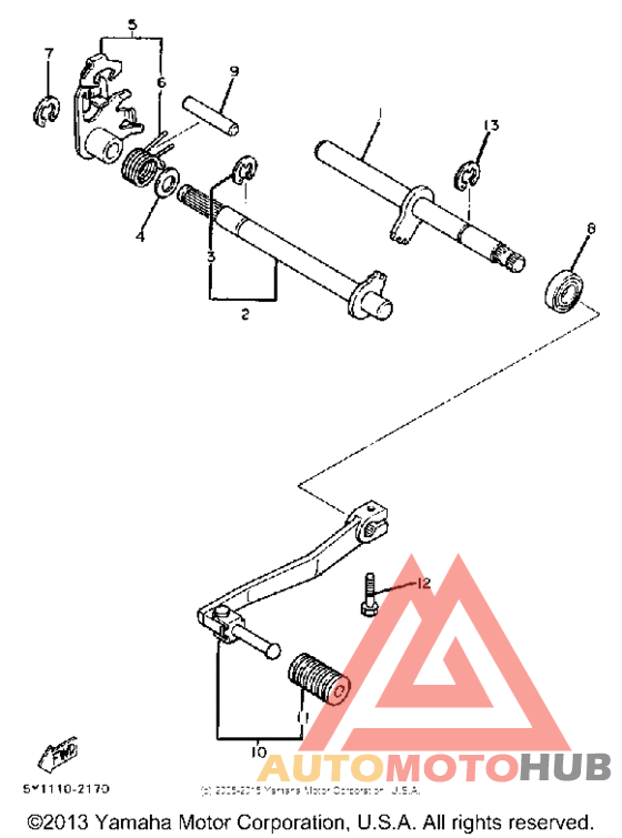 Shift shaft pedal