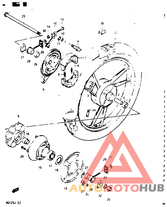 Rear wheel complete assy