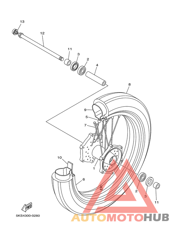 Переднее колесо