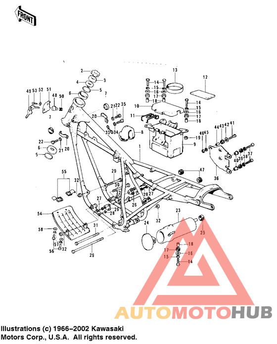 Frame/frame fittings/battery case/tool case
