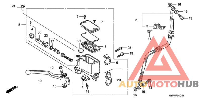 Fr. brake master cylinder
