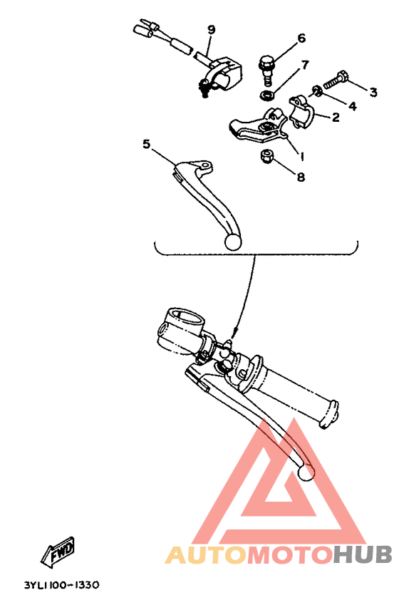 Handle switch. lever