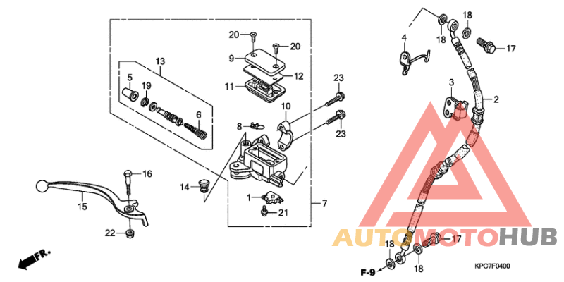 Fr. brake master cylinder