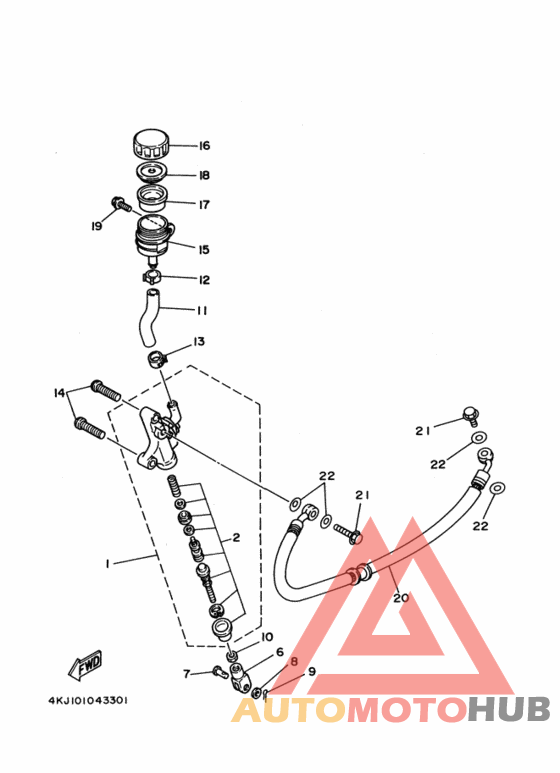 Rr master cylinder assy