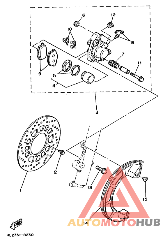 Front brake. caliper