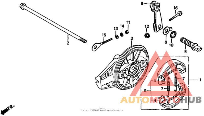 Rear brake + rear brake panel