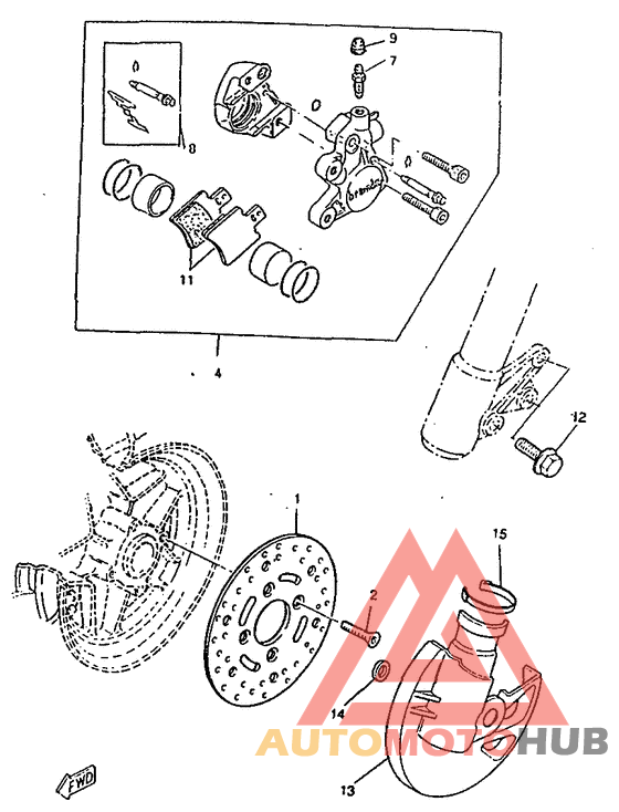 Front brake. caliper