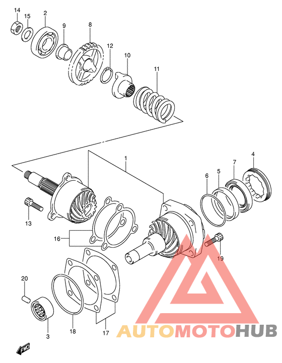 Secondary drive gear