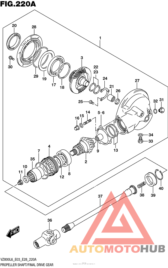 Propeller Shaft/final Drive Gear