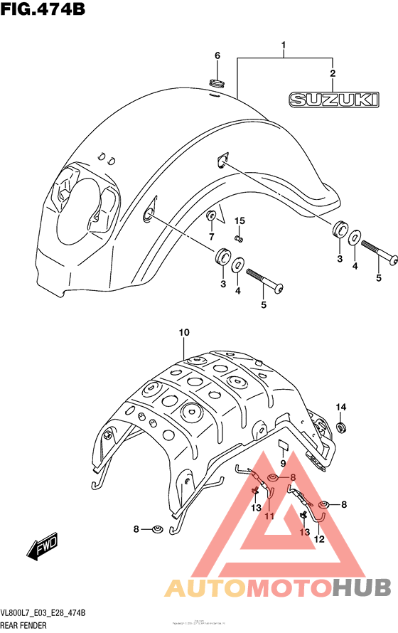 Rear Fender (Vl800L7 E28)