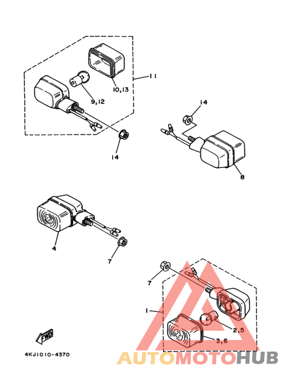 Rear flasher light assy