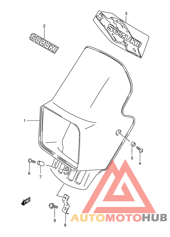 Headlamp cover  front fender