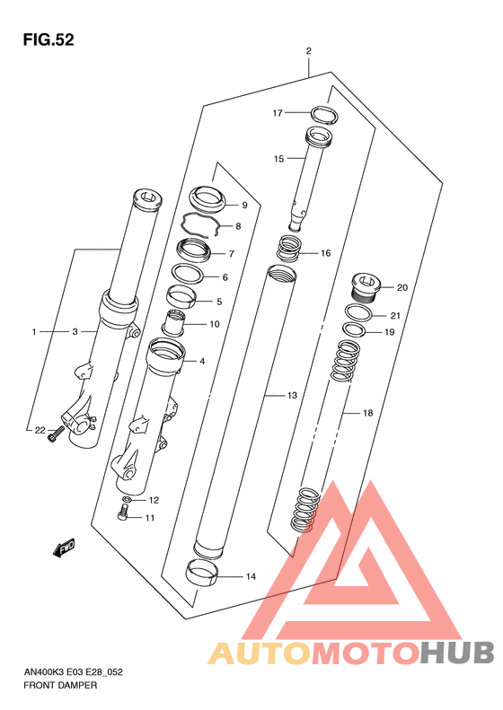 Демпфер передней вилки