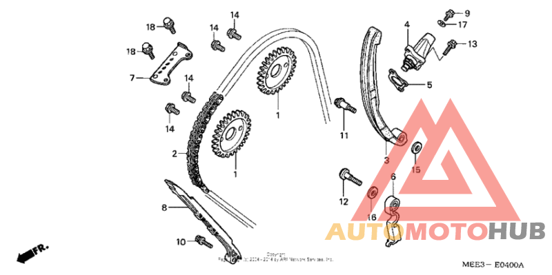 Cam chain + tensioner