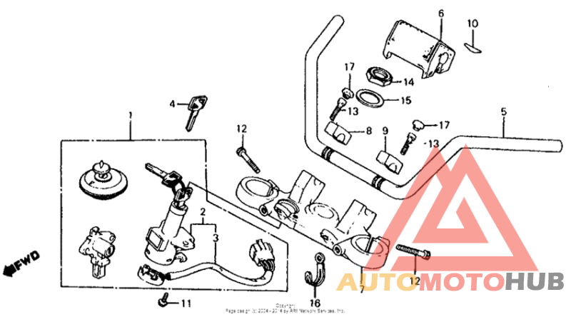 Handlebar + top bridge
