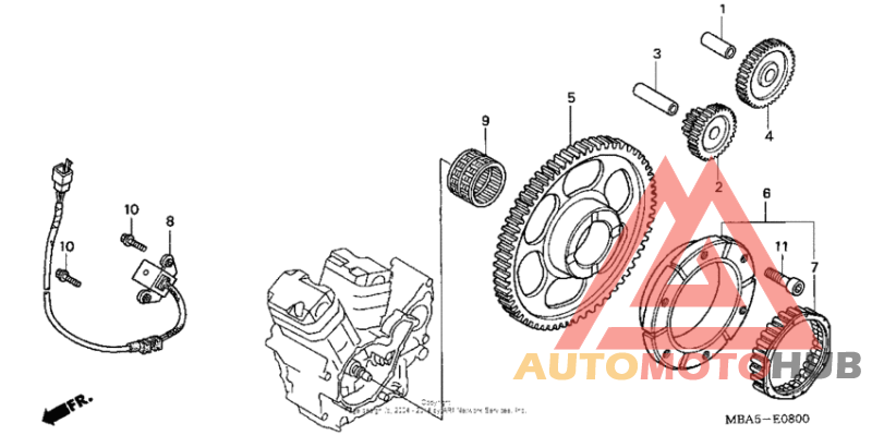 Pulse generator + starting clutch