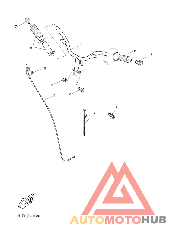 Steering handle & cable