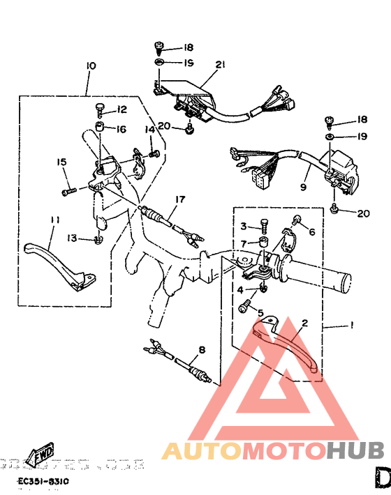 Handle switch. lever