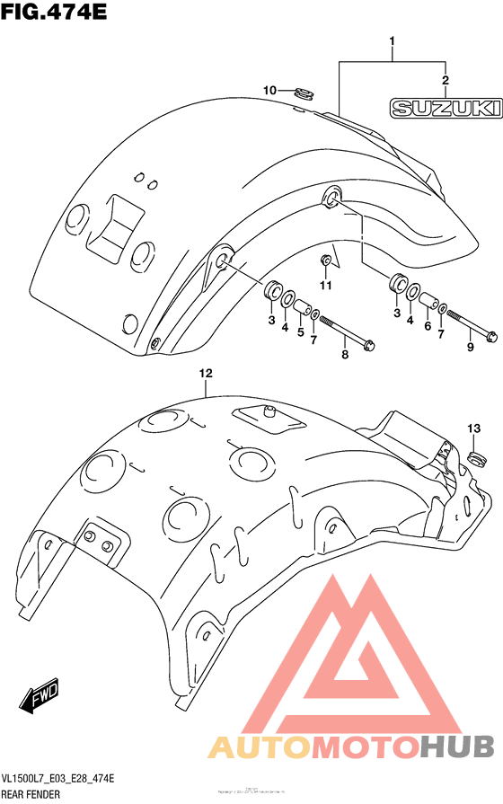 Rear Fender (Vl1500Tl7 E03)