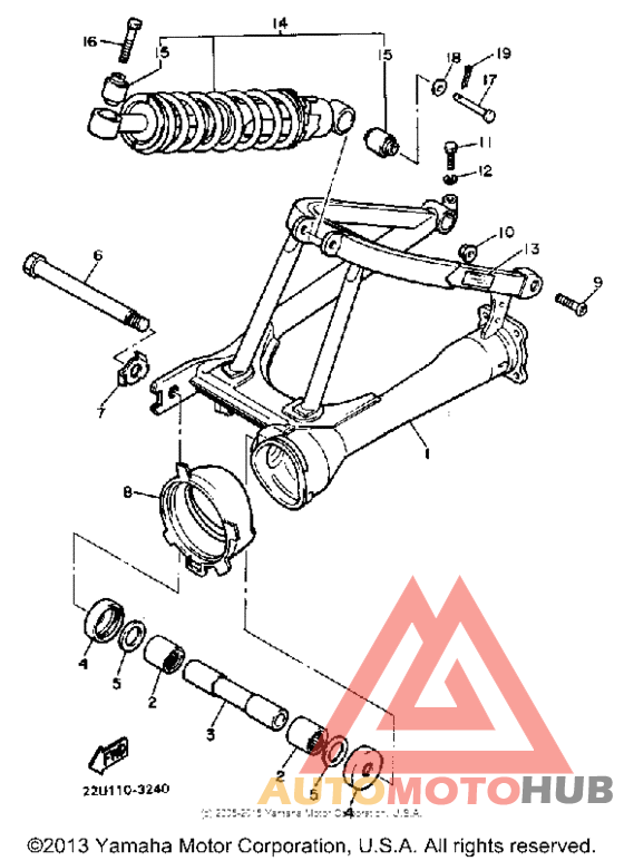 Rear arm-suspension