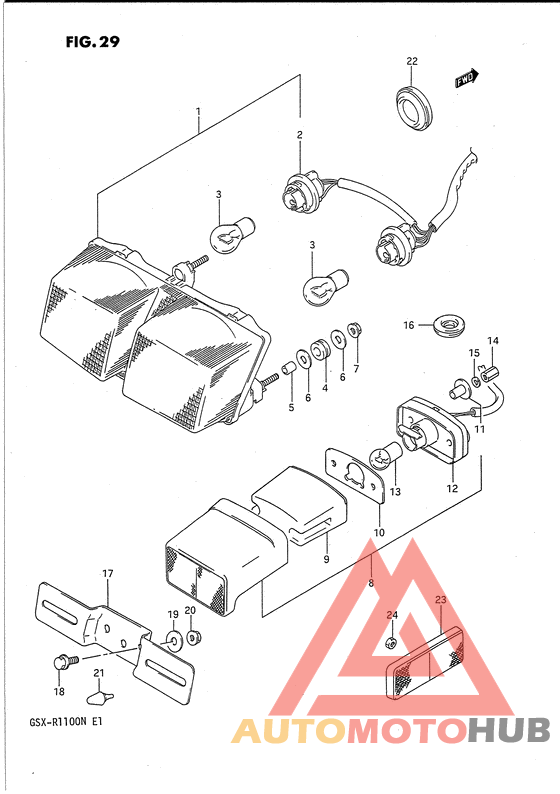 Tail lamp - license lamp