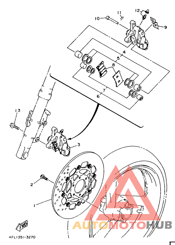 Front brake. caliper