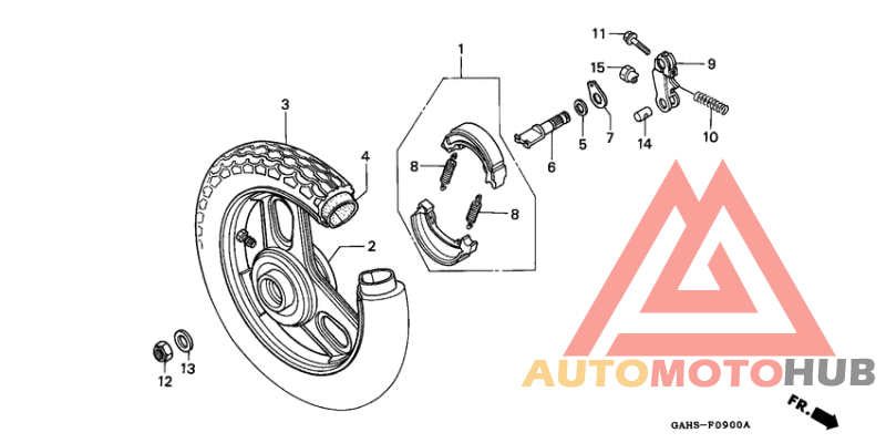 Rear wheel complete assy