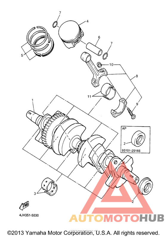Crankshaft  piston