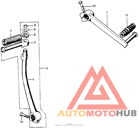 Change pedal + kick starter arm