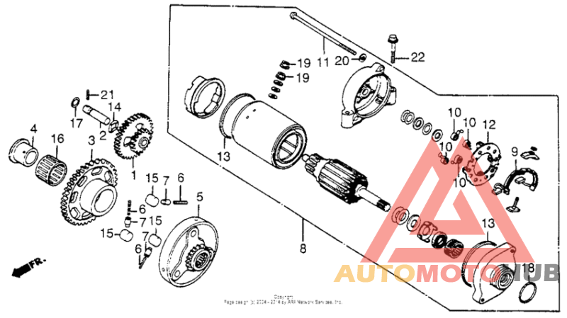 Starter motor + starter clutch