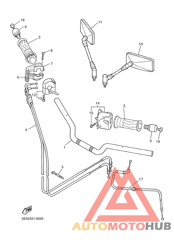 Steering handle. cable