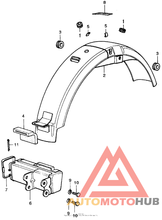Rear fender + tool box k3-k4