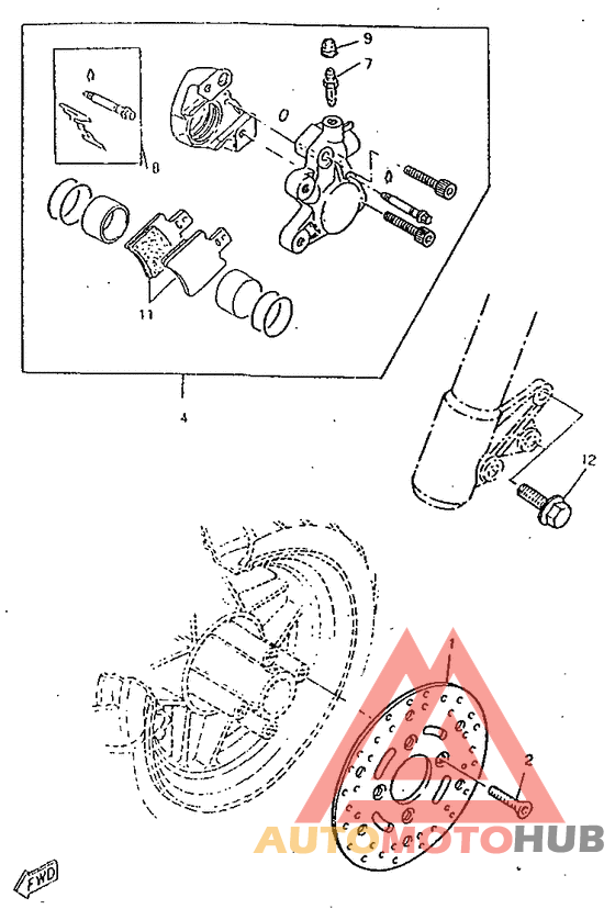 Front brake. caliper
