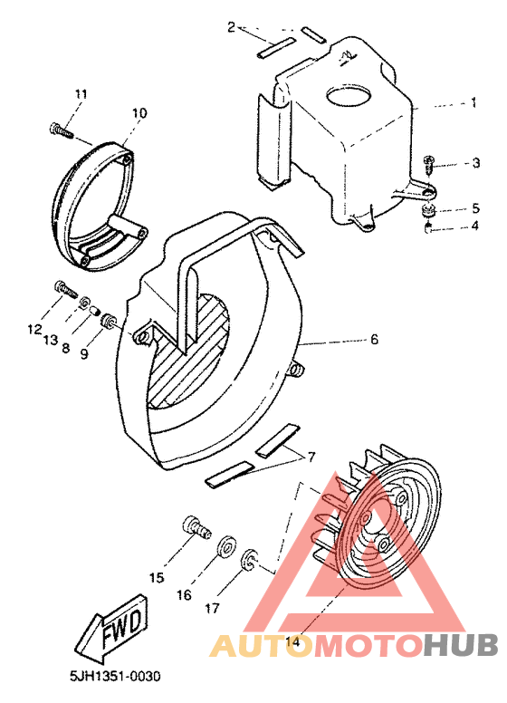 Cubierta de aire ventilador